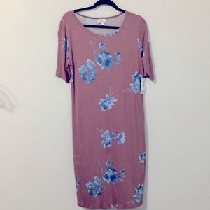 NWT LuLaRoe Julia Rose with Blue Floral Sz XL